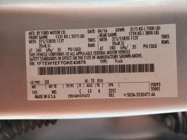 2016 FORD F150 SUPER - 1FTEW1EF7GKE43879