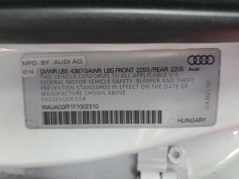 2015 AUDI A3 PREMIUM - WAUACGFF1F1002310