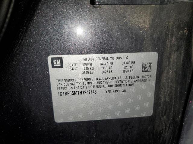 2017 CHEVROLET CRUZE LT 1G1BE5SM7H7247146