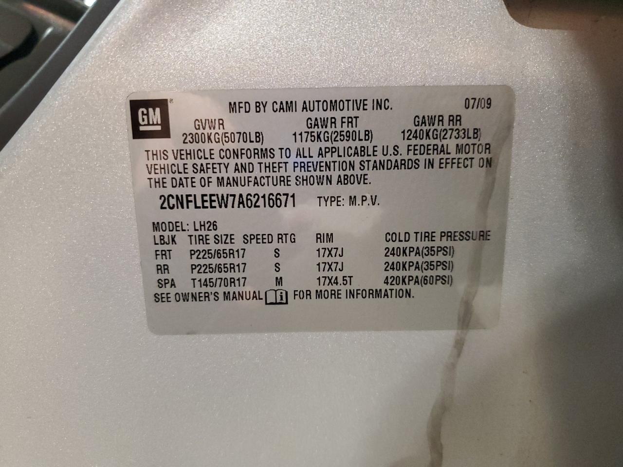 CHEVROLET EQUINOX LT