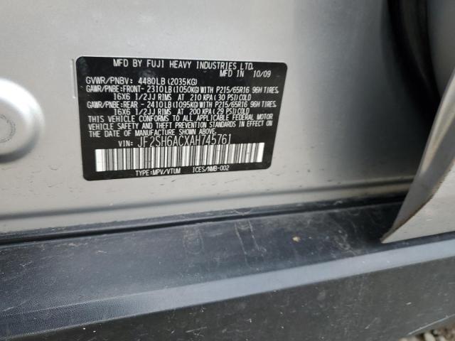 2010 SUBARU FORESTER 2.5X - JF2SH6ACXAH745761