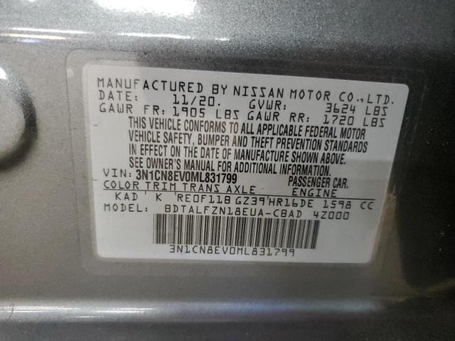 2021 NISSAN VERSA SV 3N1CN8EV0ML831799