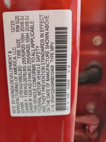 2024 HONDA PILOT SPOR 5FNYG2H30RB010468