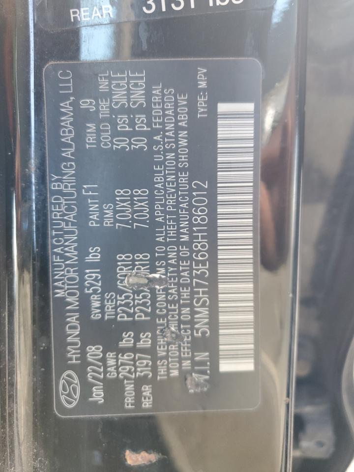 Lot #3292769796 2008 HYUNDAI SANTA FE S