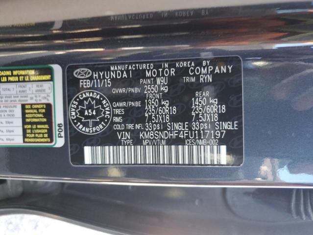 2015 HYUNDAI SANTA FE G KM8SNDHF4FU117197