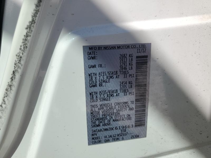 2013 NISSAN PATHFINDER - 5N1AR2MN2DC619663