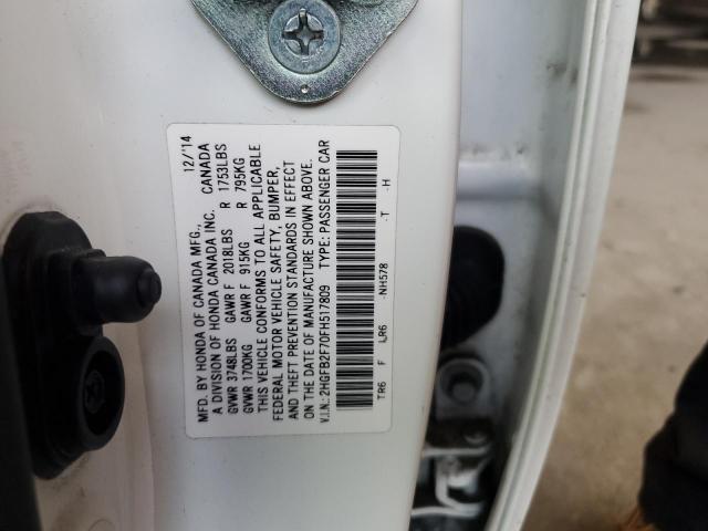 2015 HONDA CIVIC SE 2HGFB2F70FH517809