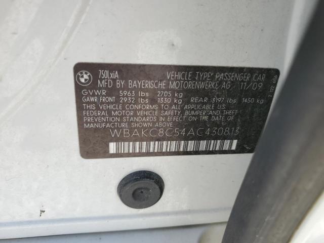 2010 BMW 750 LI XDR - WBAKC8C54AC430813