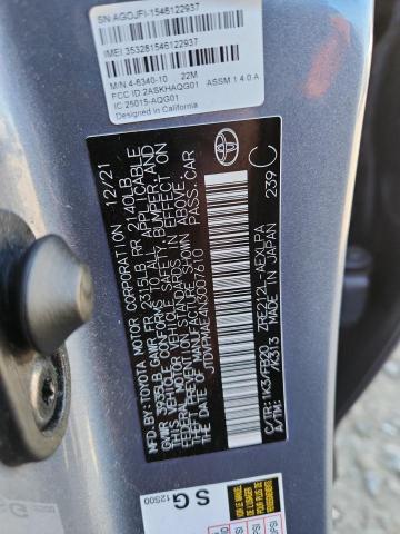 2022 TOYOTA COROLLA LE #3294700143