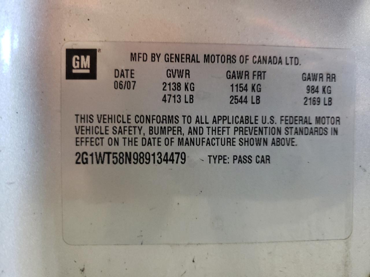 Lot #3273744376 2008 CHEVROLET IMPALA LT