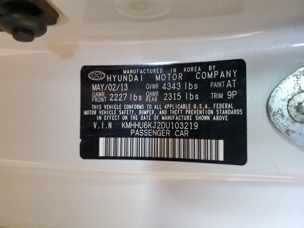 HYUNDAI GENESIS 3.8L