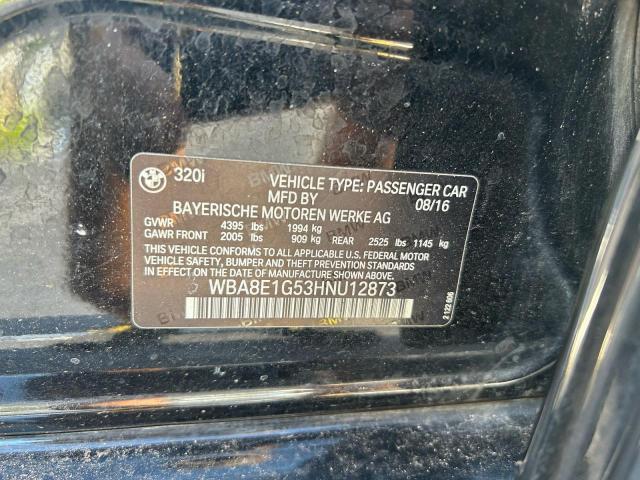 2017 BMW 320 I WBA8E1G53HNU12873