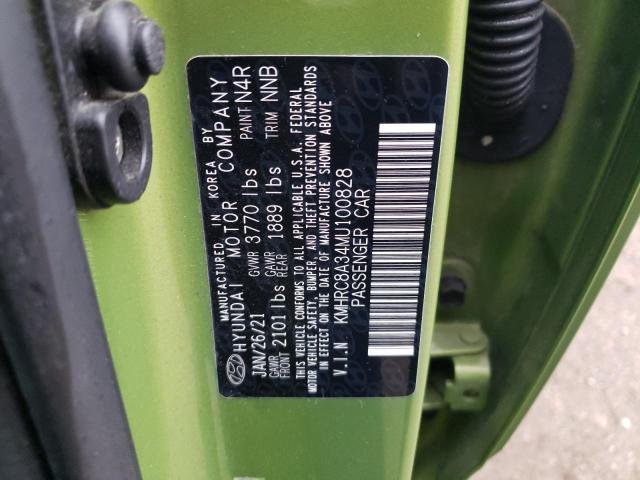 2021 HYUNDAI VENUE SEL KMHRC8A34MU100828