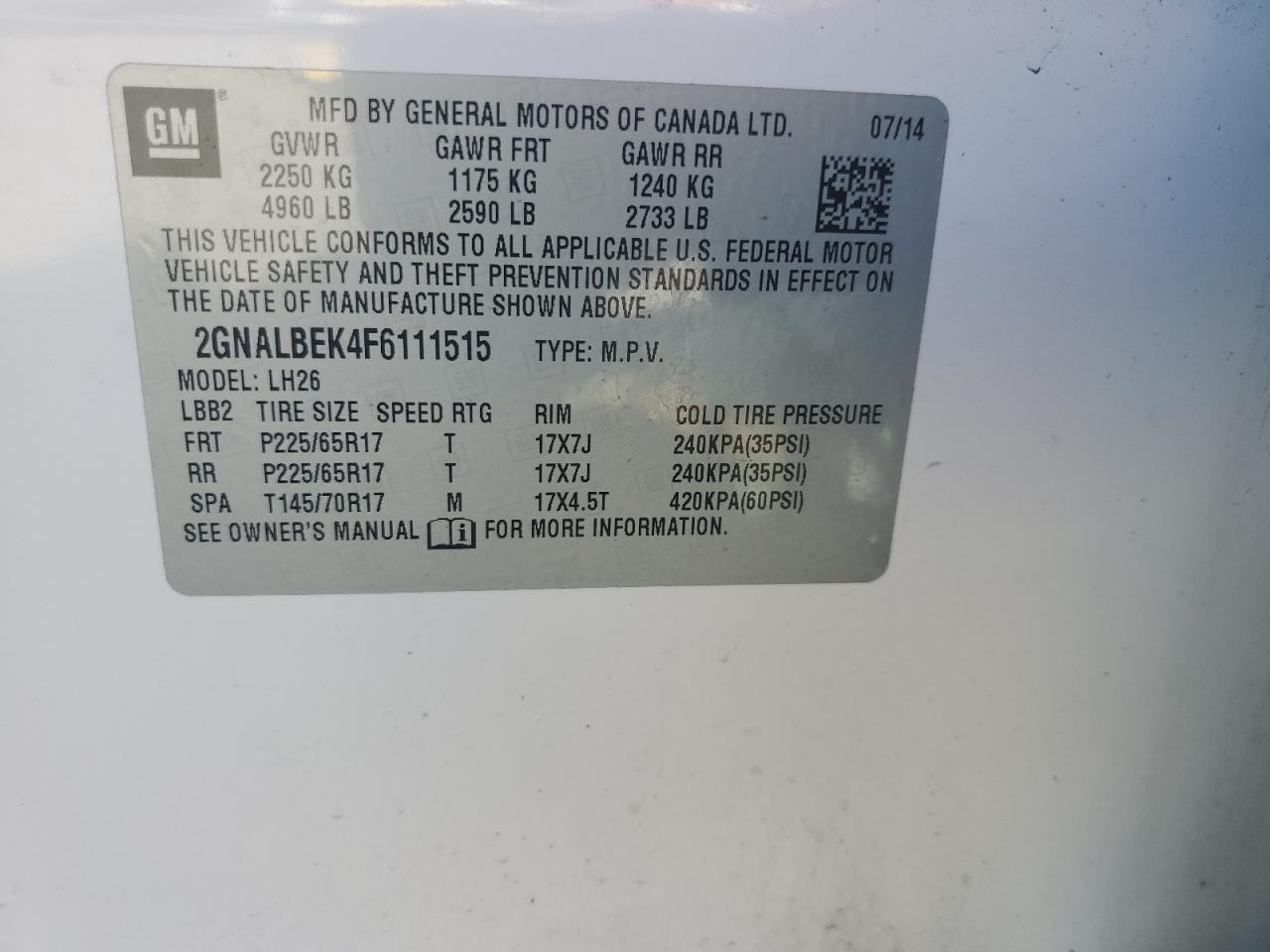 CHEVROLET EQUINOX LT