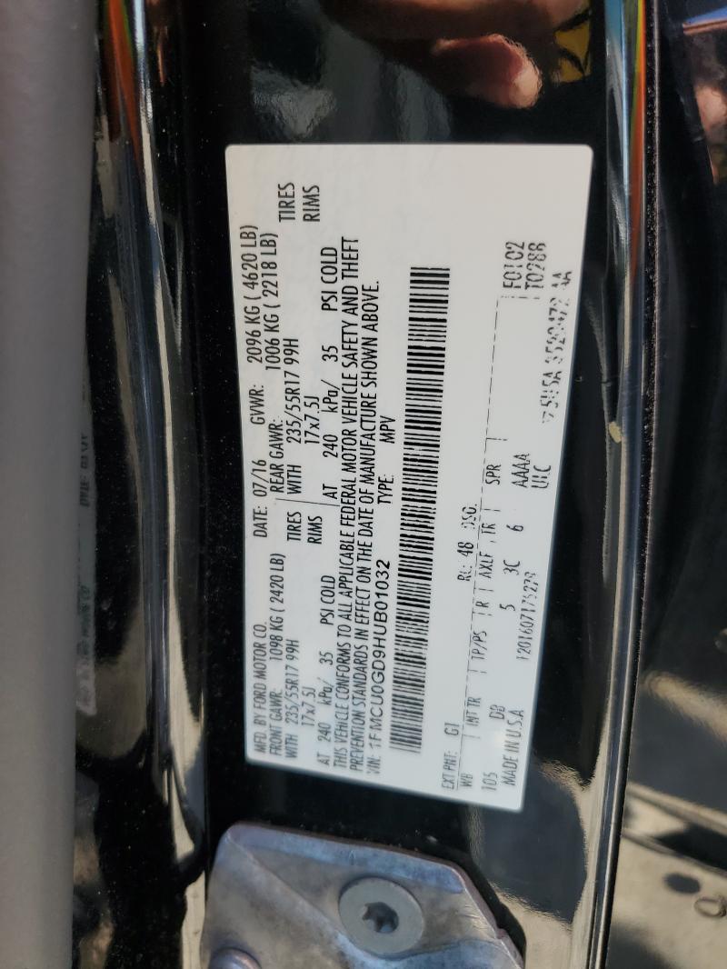 2017 FORD ESCAPE SE - 1FMCU0GD9HUB01032