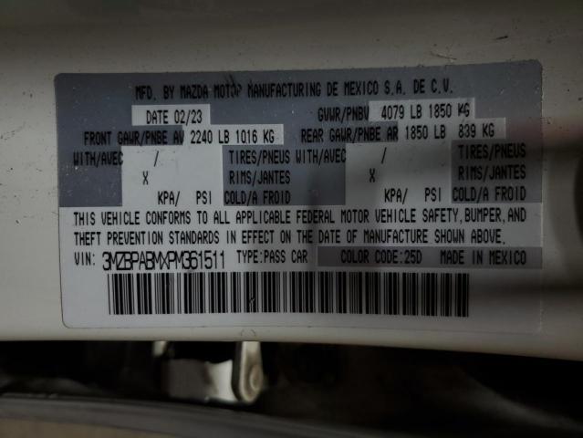 2023 MAZDA 3 SELECT #3279510250