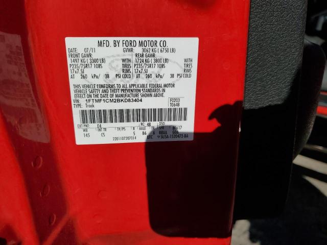 2011 FORD F150 - 1FTMF1CM2BKD83404