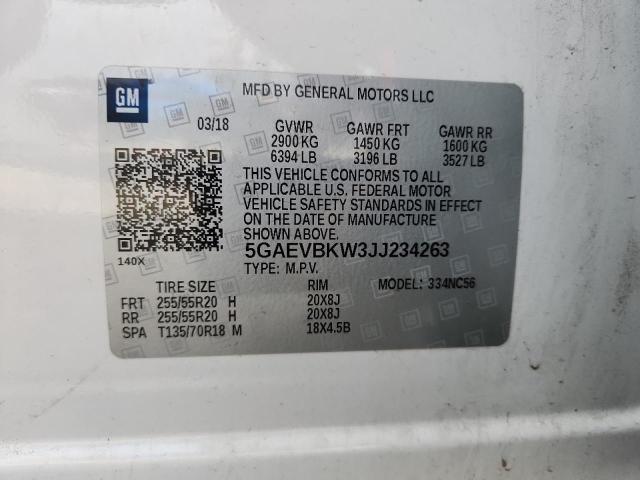 2018 BUICK ENCLAVE PR - 5GAEVBKW3JJ234263