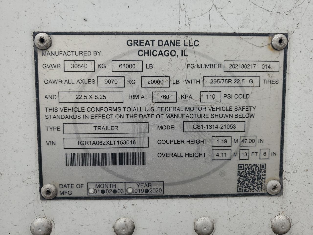 Lot #3293295438 2020 GREAT DANE VAN