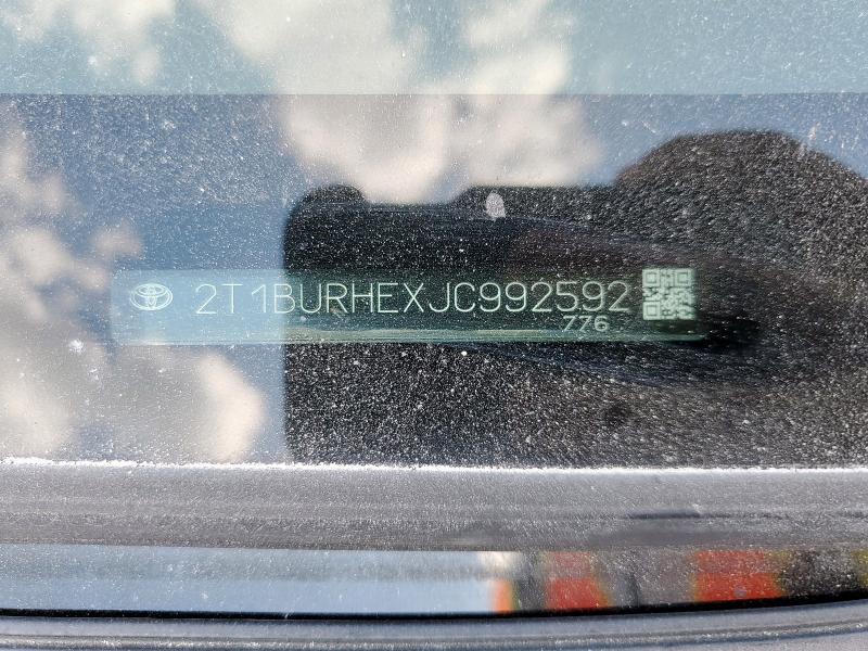 2018 TOYOTA COROLLA L 2T1BURHEXJC992592