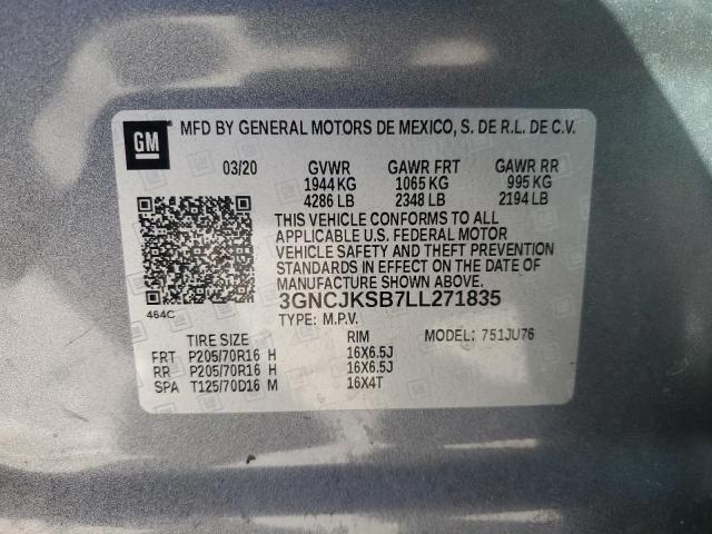 2020 CHEVROLET TRAX LS - 3GNCJKSB7LL271835