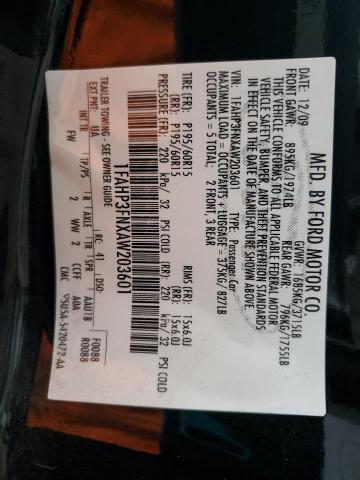 2010 FORD FOCUS SE - 1FAHP3FNXAW203601