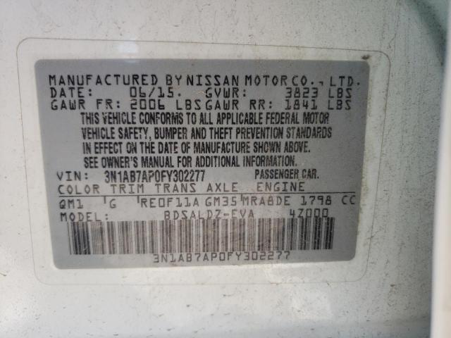 2015 NISSAN SENTRA S 3N1AB7AP0FY302277