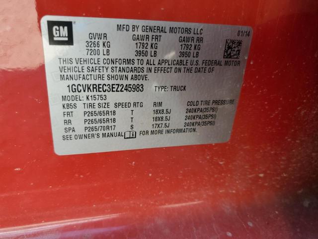 2014 CHEVROLET SILVERADO #3292296265