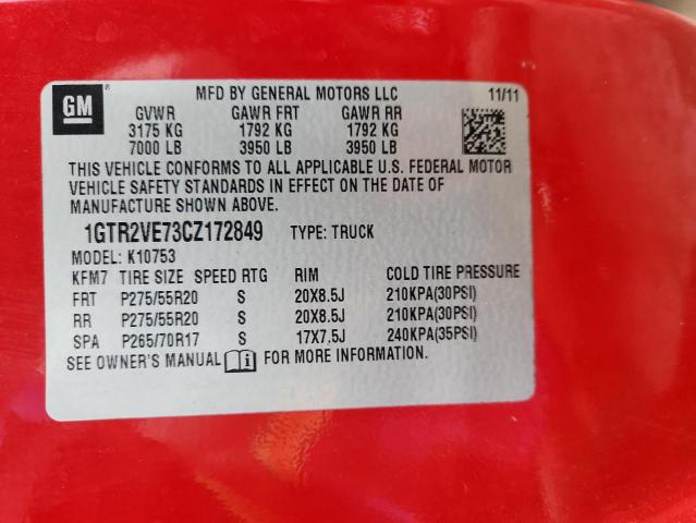 2012 GMC SIERRA K15 #3304553443