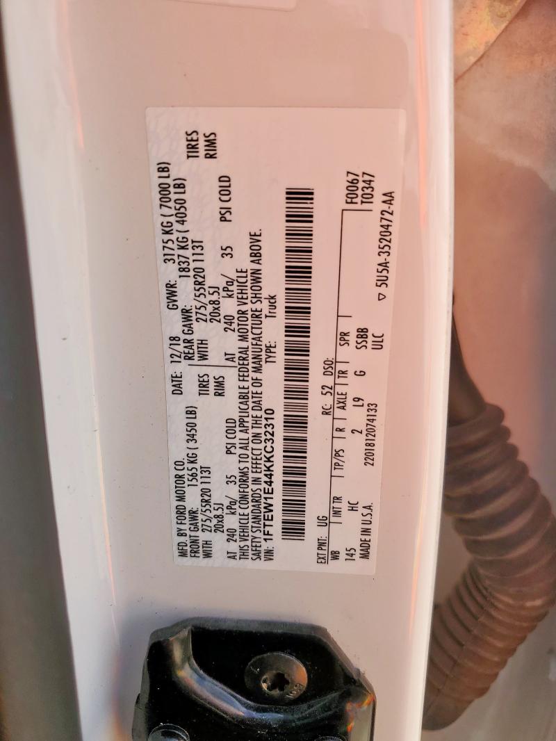 2019 FORD F150 SUPER #3290492525