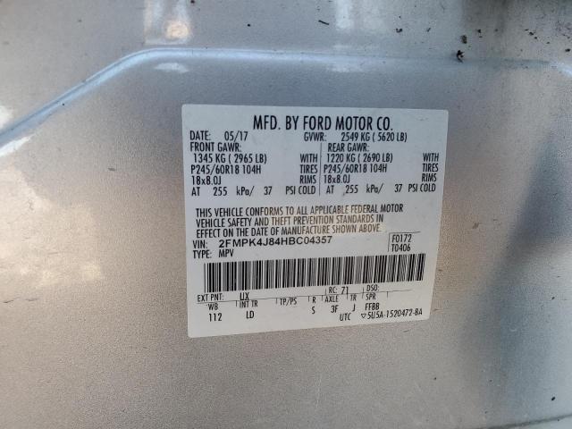 2017 FORD EDGE SEL - 2FMPK4J84HBC04357