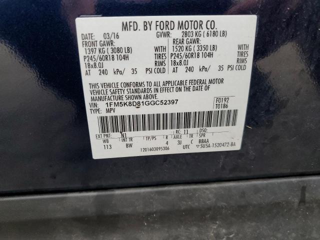 2016 FORD EXPLORER X #3304637945