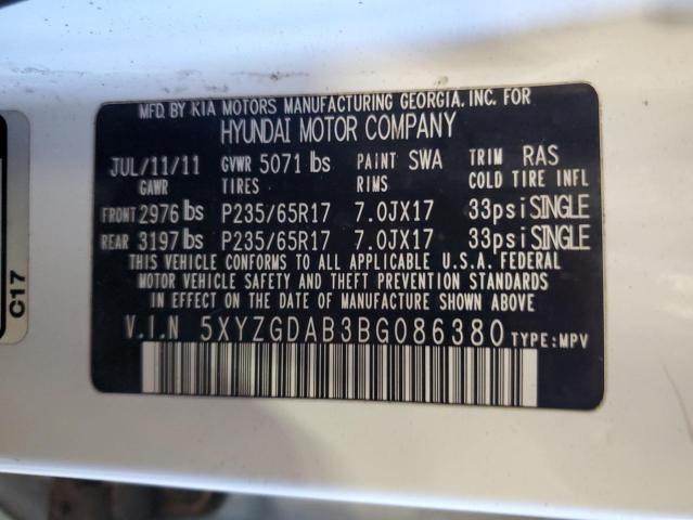 2011 HYUNDAI SANTA FE G #3261289897