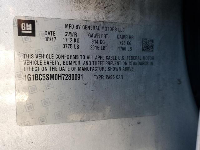 2017 CHEVROLET CRUZE LS 1G1BC5SM0H7280091