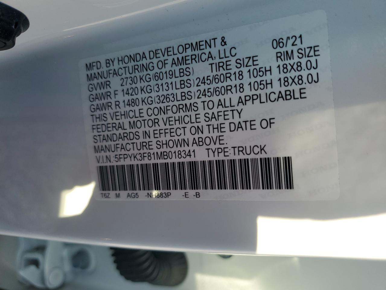 HONDA RIDGELINE BLACK EDITION