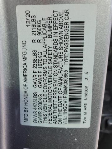 2021 HONDA ACCORD SPO #3296895847