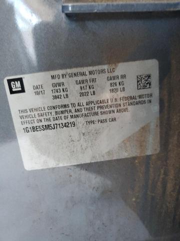 2018 CHEVROLET CRUZE LT - 1G1BE5SM5J7134219