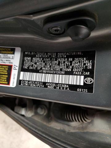 2014 TOYOTA CAMRY HYBR - 4T1BD1FKXEU126390