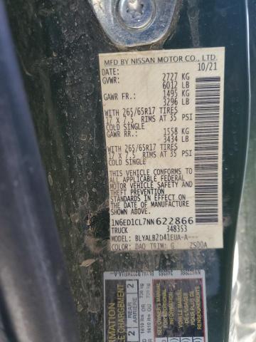 2022 NISSAN FRONTIER S - 1N6ED1CL7NN622866