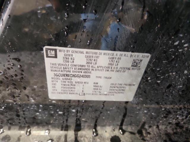 2016 CHEVROLET SILVERADO 3GCUKREC2GG240305