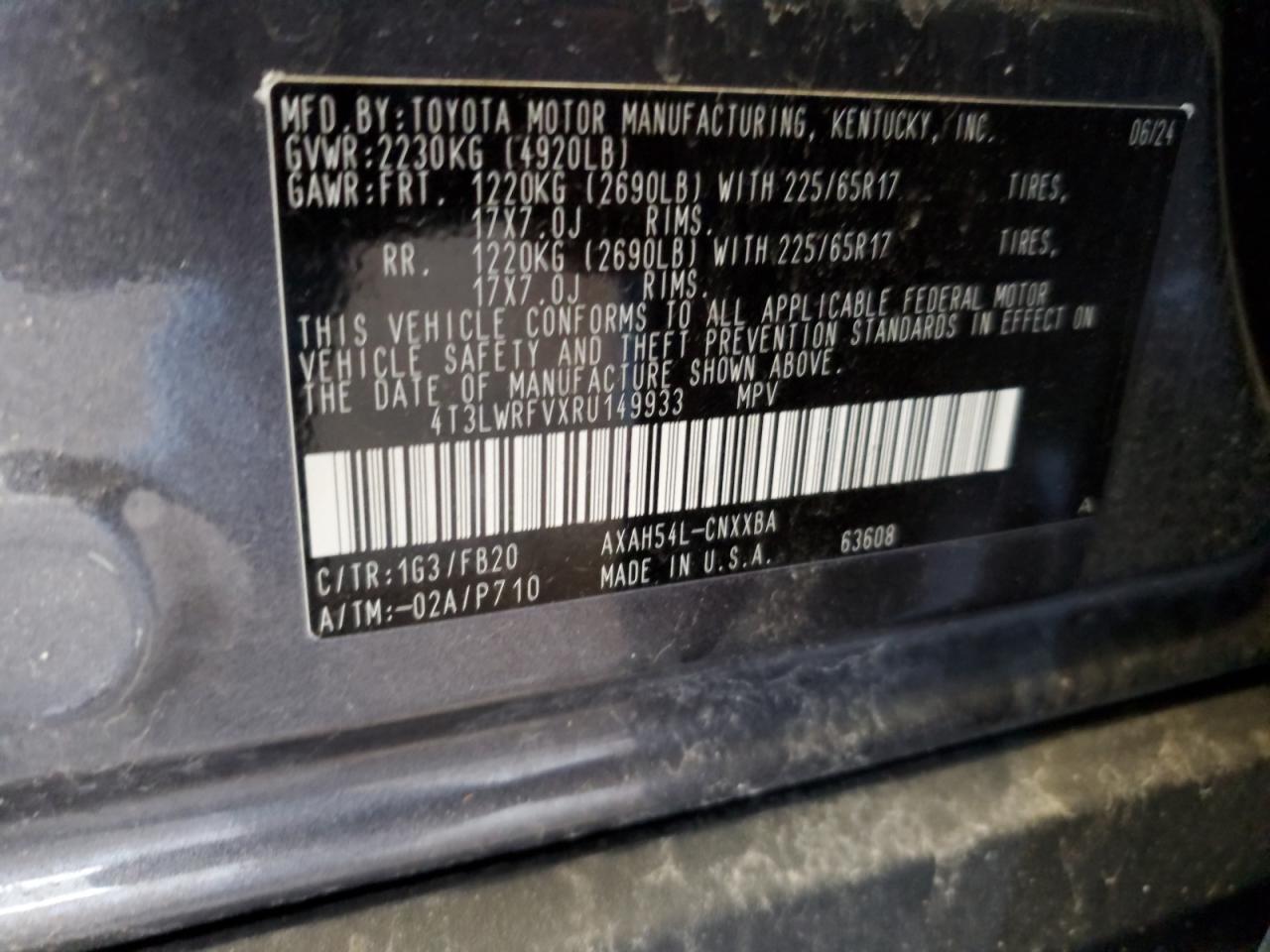 Lot #3309612565 2024 TOYOTA RAV4 LE