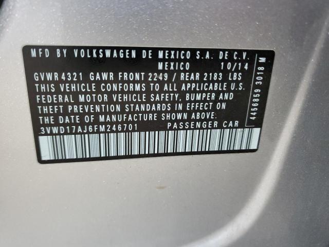 2015 VOLKSWAGEN JETTA SE 3VWD17AJ6FM246701