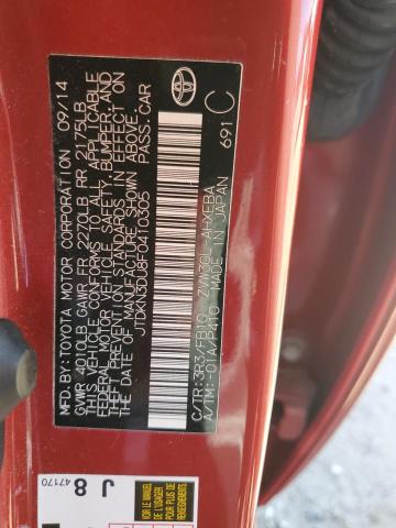 2015 TOYOTA PRIUS JTDKN3DU8F0410305