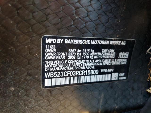 2024 BMW IX XDRIVE5 WB523CF03RCR15800