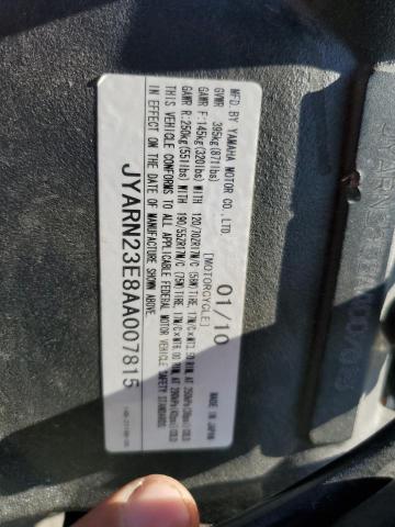2010 YAMAHA YZFR1 JYARN23E8AA007815