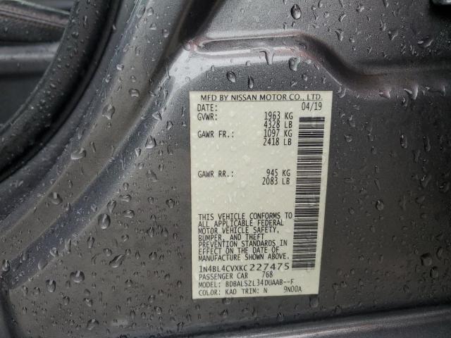 2019 NISSAN ALTIMA SR - 1N4BL4CVXKC227475