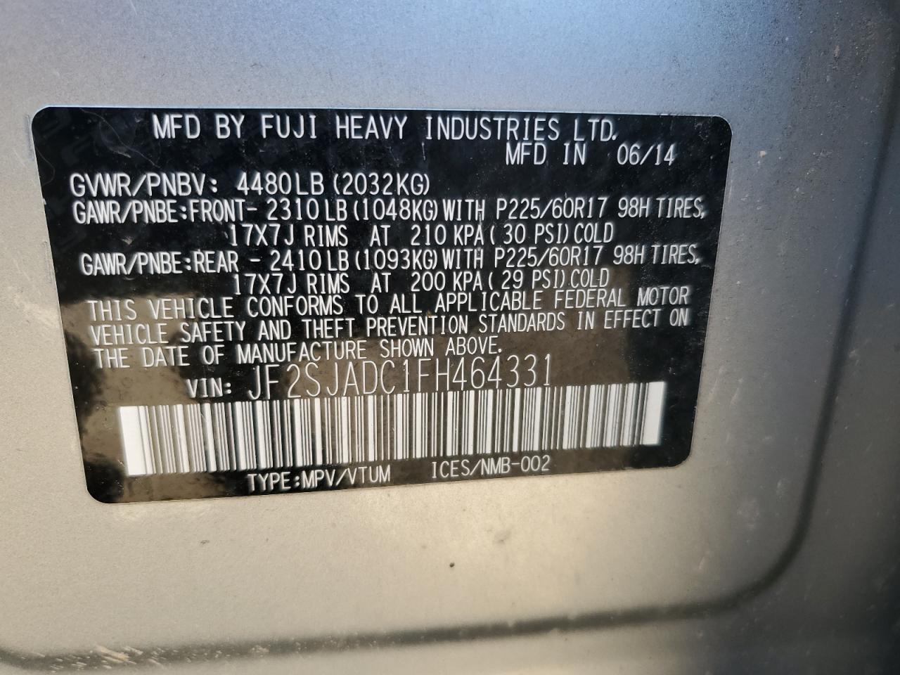 SUBARU FORESTER 2.5I PREMIUM