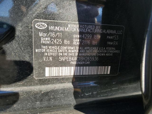 2011 HYUNDAI SONATA GLS - 5NPEB4AC1BH265936