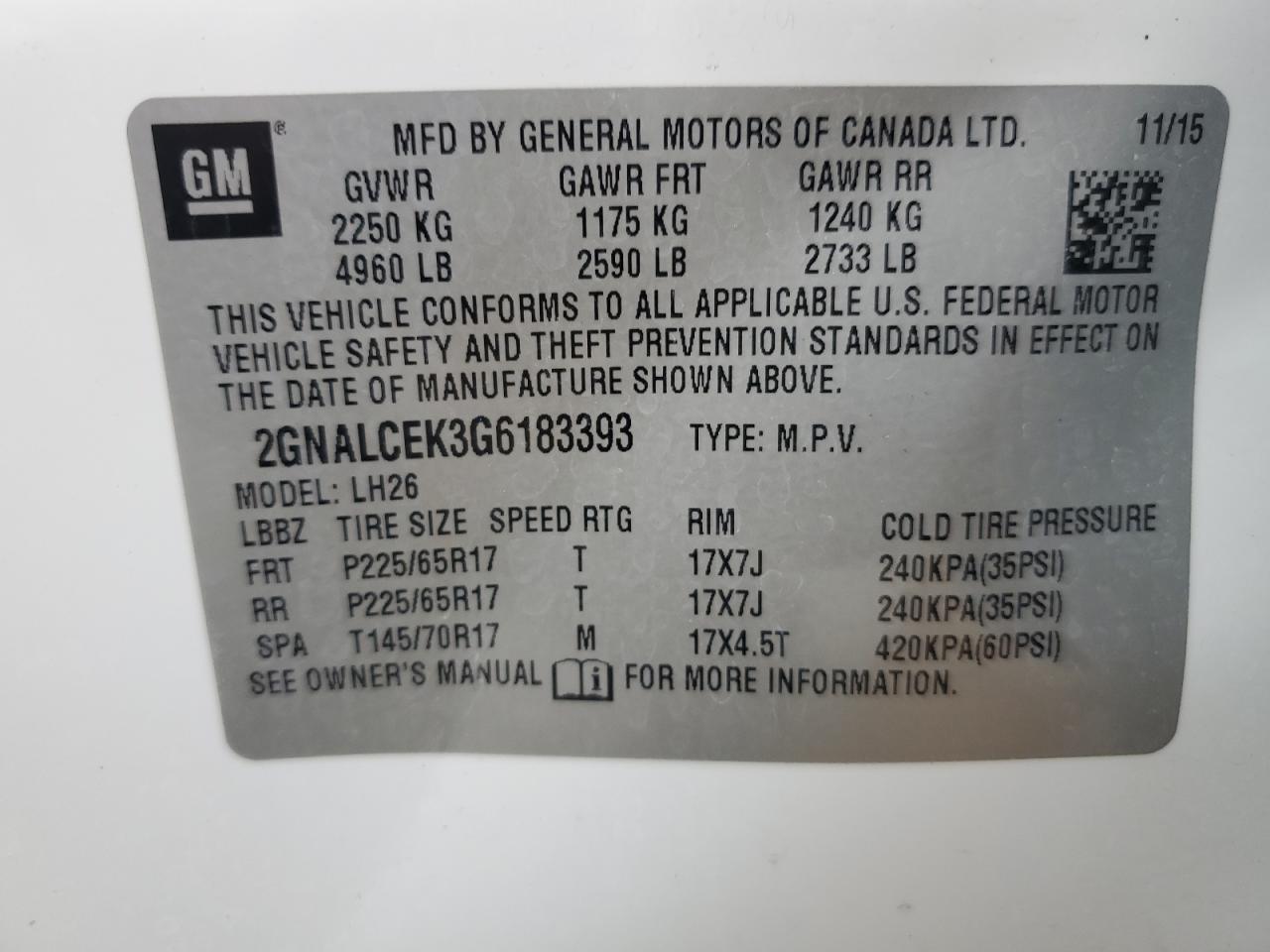 CHEVROLET EQUINOX LT