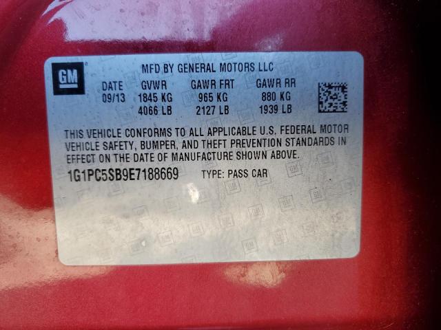 2014 CHEVROLET CRUZE LT - 1G1PC5SB9E7188669